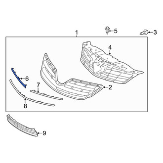 Toyota OE - Front Right Upper Grille Molding