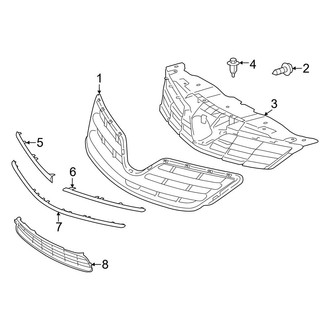 Toyota OE - Grille & Components (With Chrome Molding, Japan Built), (LE)