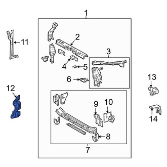 Toyota OE - Front Left Radiator Support Air Deflector
