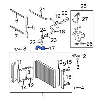 Toyota OE - Upper Radiator Coolant Hose