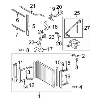 Toyota OE - Cooling - Radiator & Components (USA Built), (Automatic Tr)