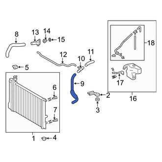 Toyota OE - Upper Radiator Coolant Hose