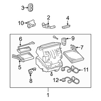 Toyota OE - Air Conditioner & Heater - Evaporator & Heater Components (W/O Climate Control)