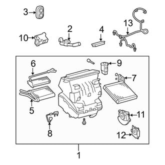 Toyota OE - Air Conditioner & Heater - Evaporator & Heater Components (With Climate Control)