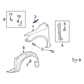 Toyota OE - Left Upper Fender Seal