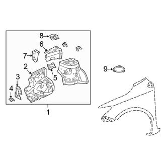 Toyota OE - Fender - Structural Components & Rails (Apron & Upper Rail Components)