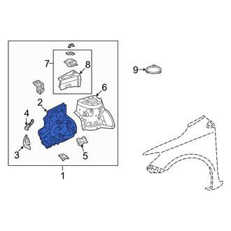 Toyota OE - Front Left Fender Filler Panel