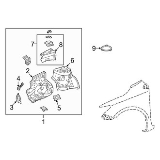 Toyota OE - Fender - Structural Components & Rails (Apron & Upper Rail Components)