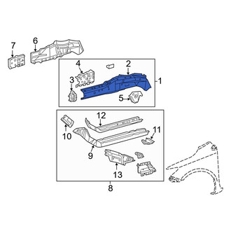 Toyota OE - Front Left Outer Frame Side Member