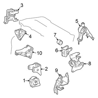 Toyota OE - Engine / Transaxle - Engine & Transmission Mounting (1.8L Standard Tr)
