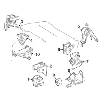 Toyota OE - Engine / Transaxle - Engine & Transmission Mounting (1.8L Automatic Tr)