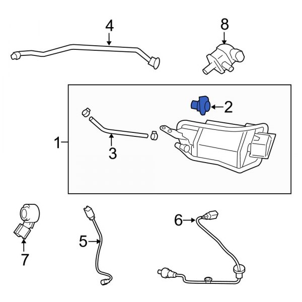 Toyota OE 90910AF005 - Evaporative Emissions System Leak Detection Pump