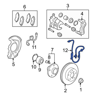 Toyota OE - Front Right ABS Wheel Speed Sensor