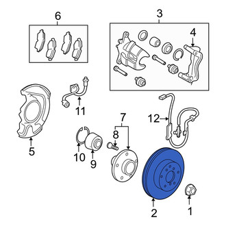 Toyota OE - Front Disc Brake Rotor
