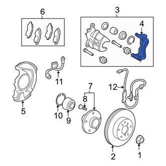 Toyota OE - Front Left Disc Brake Caliper Bracket