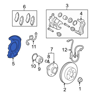 Toyota OE - Front Right Brake Dust Shield