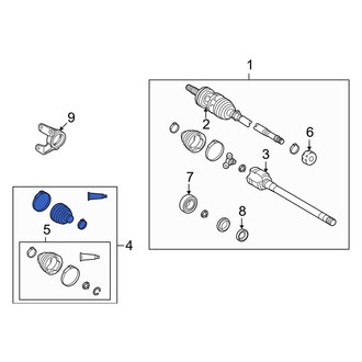 Toyota OE - Front Right Outer CV Joint Boot Kit