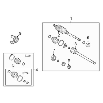 Toyota OE - Front Suspension - Drive Axles