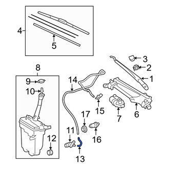 Toyota OE - Front Windshield Washer Hose