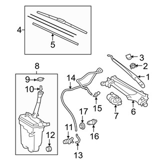 Toyota OE - Windshield - Wiper & Washer Components