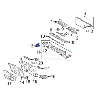 Toyota OE - Right Cowl Panel Reinforcement