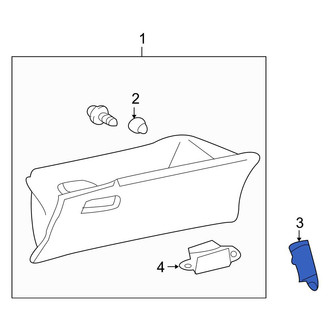 Toyota OE - Front Glove Box Door Bumper