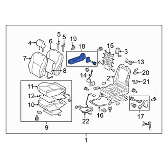 Toyota OE - Front Right Outer Seat Hinge Cover