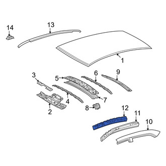 Toyota OE - Left Inner Roof Side Rail