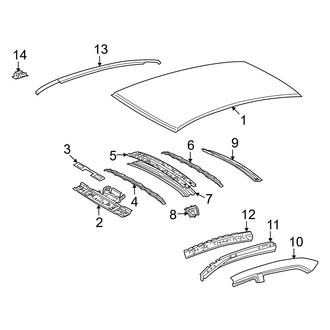 Toyota OE - Roof - Exterior Trim (W/O Sunroof)