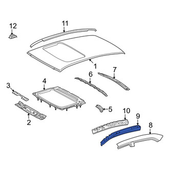 Toyota OE - Left Roof Side Rail Reinforcement