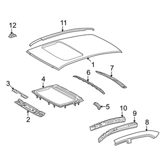 Toyota OE - Roof - Exterior Trim (With Sunroof)