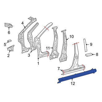 Toyota OE - Left Rocker Panel Reinforcement
