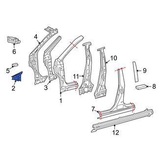 Toyota OE - Left Body A-Pillar Reinforcement Plate
