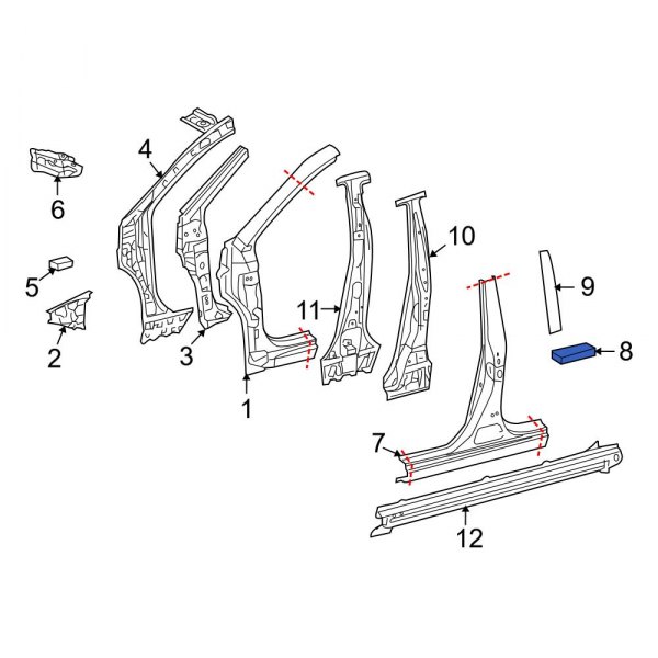 Body B-Pillar Insulator