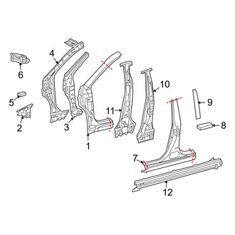 Toyota OE - Pillars, Rocker & Floor - Center Pillar & Rocker