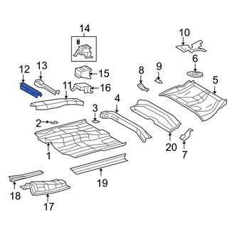 Toyota OE - Front Left Floor Pan Crossmember