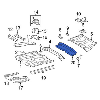 Toyota OE - Center Floor Pan Crossmember