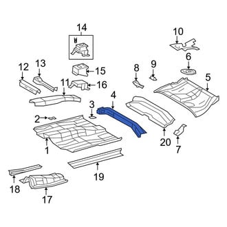 Toyota OE - Front Floor Pan Crossmember