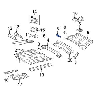 Toyota OE - Front Left Floor Pan Reinforcement
