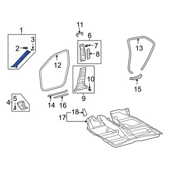 Toyota OE - Left Body A-Pillar Trim Panel