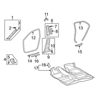 Toyota OE - Pillars, Rocker & Floor - Interior Trim