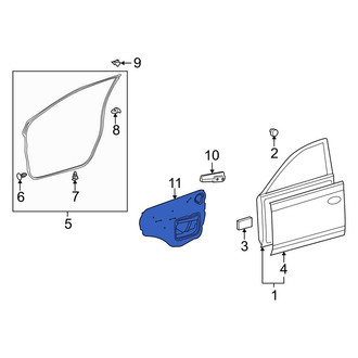 Toyota OE - Front Left Door Water Deflector