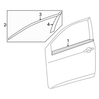 Toyota OE - Front Left Black Out Tape