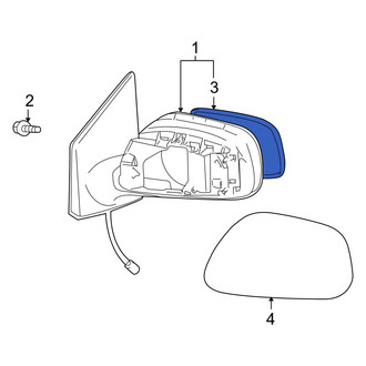 Toyota OE - Front Left Door Mirror Glass