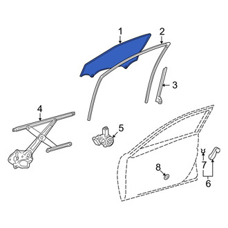 Toyota OE - Front Left Door Glass
