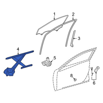 Toyota OE - Rear Right Window Regulator