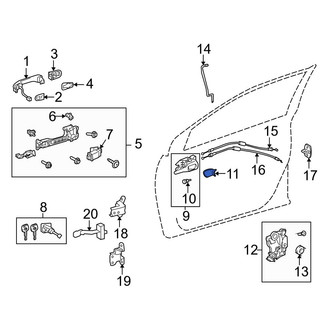 Toyota OE - Front Right Interior Door Handle Trim