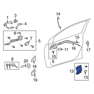 Toyota OE - Front Left Door Latch Assembly