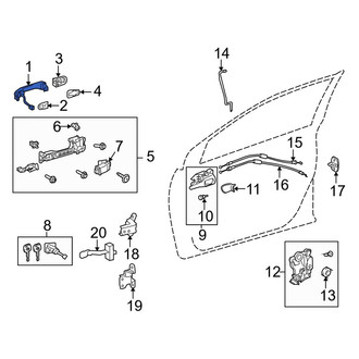 Toyota OE - Rear Outer Exterior Door Handle