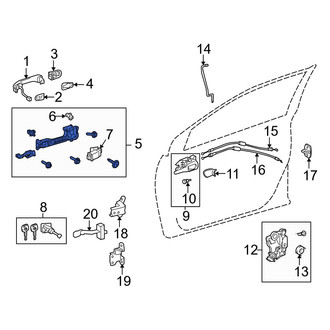 Toyota OE - Front Right Exterior Door Handle Base